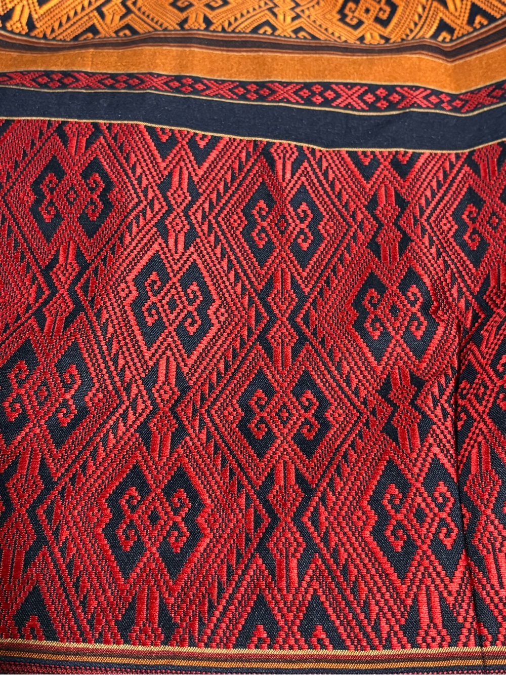 Women’s Red & Gold Patterned Jacket - Picture 4 of 7